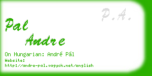 pal andre business card